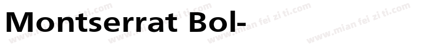Montserrat Bol字体转换